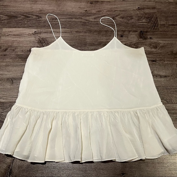 Club Monaco White Silk Peplum Tank - Picture 4 of 5